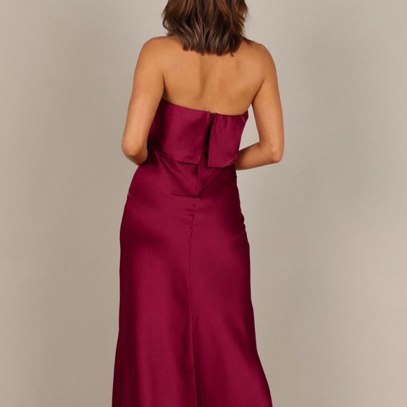 NWT Petal & Pup Berry Elegant Strapless Dress - Picture 5 of 5